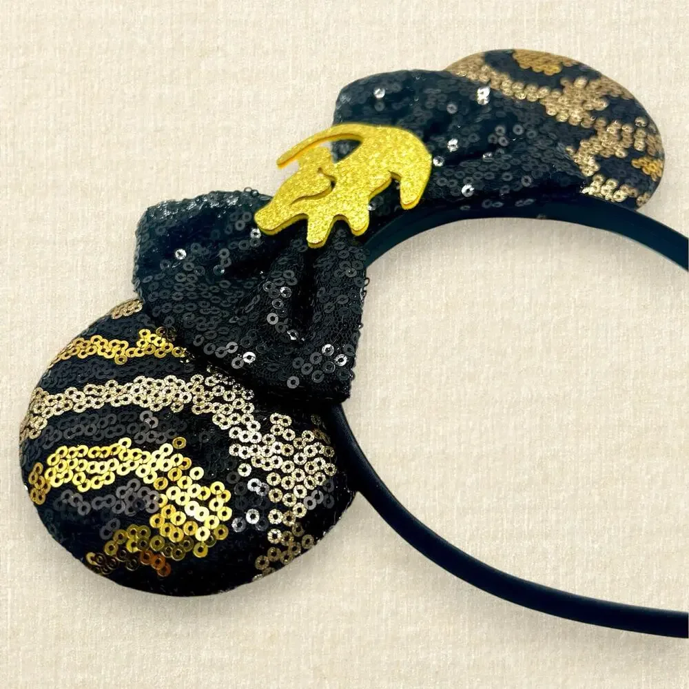 Black & Gold Simba Minnie Ears | Disney-Inspired Lion King Mouse Ears